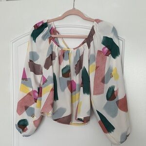 Entro Multicolor Abstract Blouse